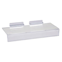 10" Styrene Slatwall Utility Shelf with Sign Slot - Braeside Displays