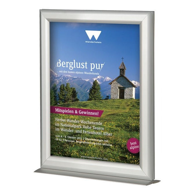 11" X 17" COUNTERTOP SLIDE-IN ALUMINUM SIGN FRAME, SILVER - Braeside Displays