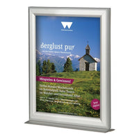 11" X 17" COUNTERTOP SLIDE-IN ALUMINUM SIGN FRAME, SILVER - Braeside Displays