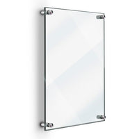 11" X 17" DELUXE ACRYLIC STANDOFF WALL FRAME, CLEAR - Braeside Displays