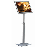 11" x 17" Multi-Positional Pedestal Sign Stand, Silver - Braeside Displays