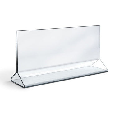 11" X 4" ACRYLIC TOP LOADING DOUBLE SIDED SIGN HOLDER - Braeside Displays