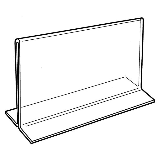 11" X 7" ACRYLIC BOTTOM LOADING DOUBLE SIDED SIGN HOLDER - Braeside Displays