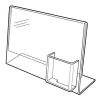 11" X 8-1/2" BREAK-RESISTANT SLANT BACK SIGN/BROCHURE HOLDER COMBO - Braeside Displays