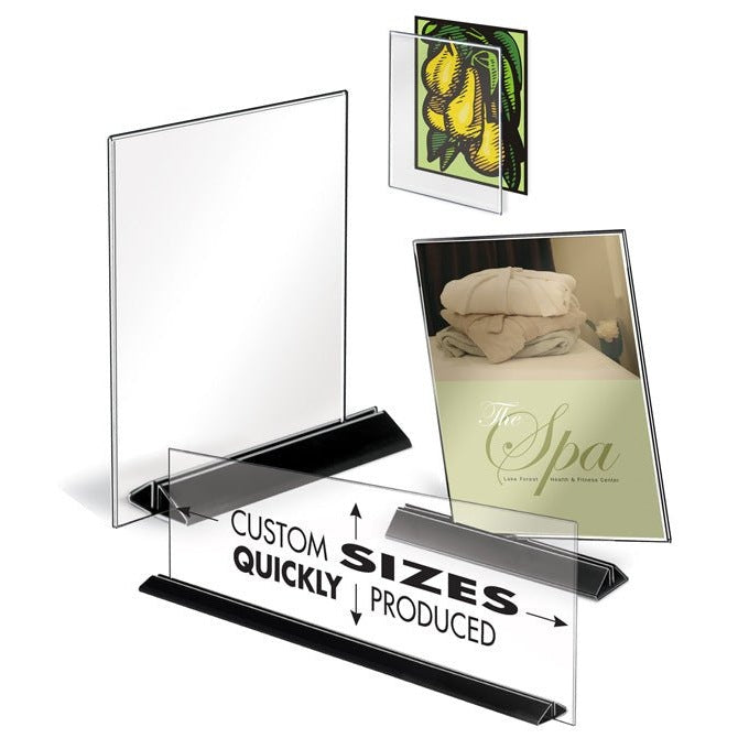 11" X 8-1/2" BREAK-RESISTANT TWO-PART SIGN FRAME, BLACK - Braeside Displays