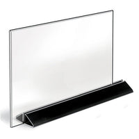 11" X 8-1/2" BREAK-RESISTANT TWO-PART SIGN FRAME, BLACK - Braeside Displays