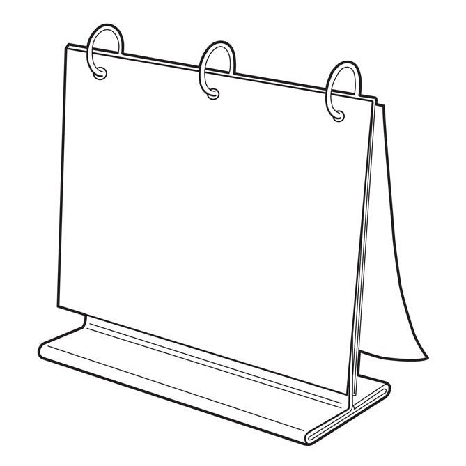 11" x 8-1/2" Tabletop Flip Chart T-Style - Braeside Displays