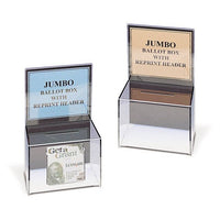 11" x 8" Jumbo Acrylic Ballot Box - Braeside Displays