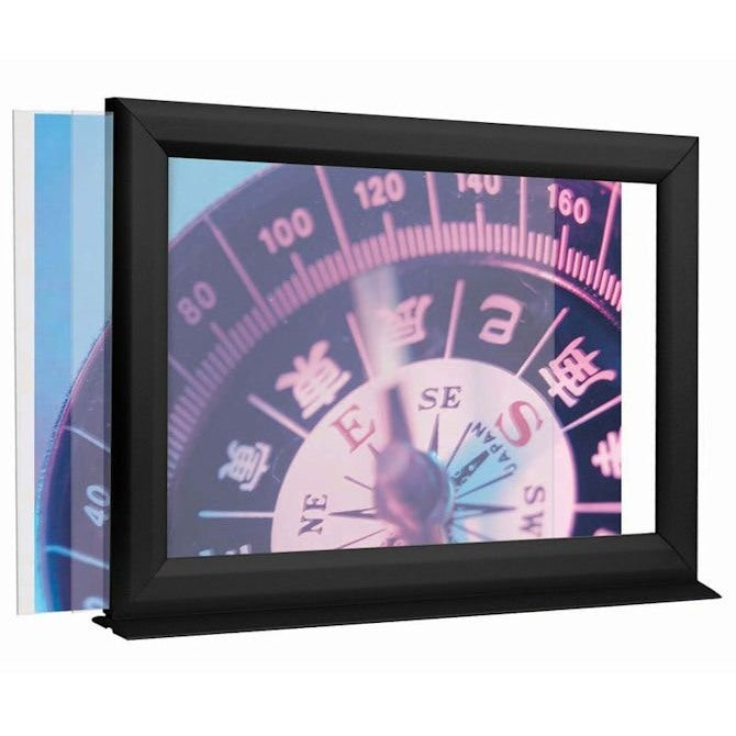 11" X 8.5" COUNTERTOP SLIDE-IN ALUMINUM SIGN FRAME, BLACK - Braeside Displays