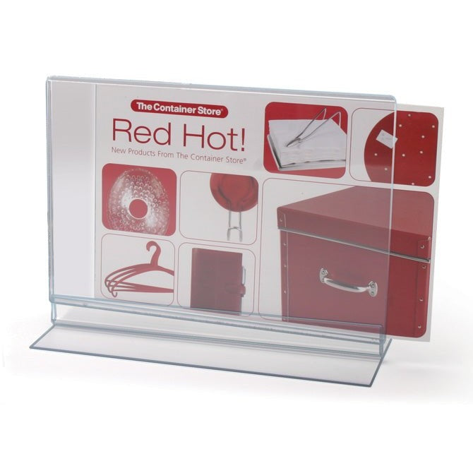 12" EXTRA WIDE CLEAR CARD HOLDER - Braeside Displays