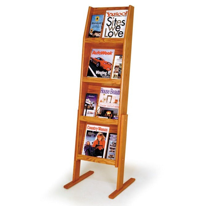 12 POCKET, 4 SHELF LITERATURE FLOOR DISPLAY - Braeside Displays