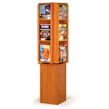 12 POCKET MAGAZINE / 24 POCKET BROCHURE ROTATING FLOOR DISPLAY - Braeside Displays