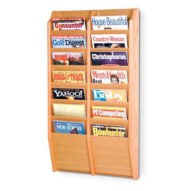 14 POCKET MAGAZINE WALL RACK - Braeside Displays