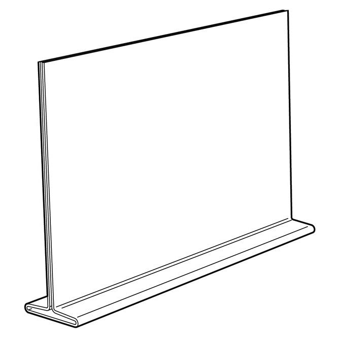 14" X 11" ACRYLIC TOP LOADING DOUBLE SIDED SIGN HOLDER - Braeside Displays