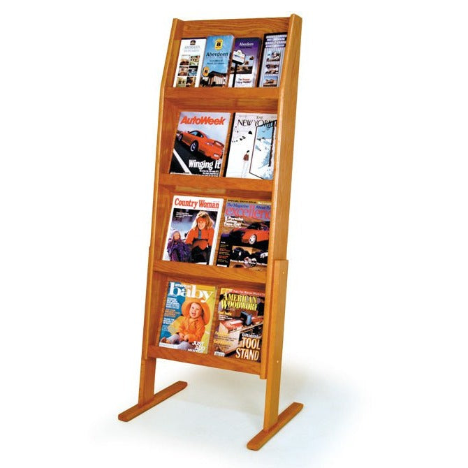 16 POCKET, 4 SHELF LITERATURE FLOOR DISPLAY - Braeside Displays