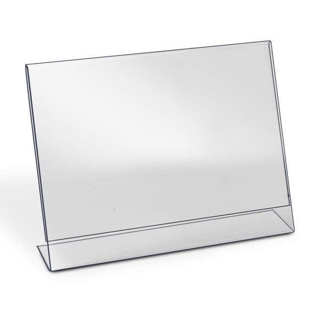 17" X 11" ACRYLIC SLANT BACK SIGN HOLDER - Braeside Displays