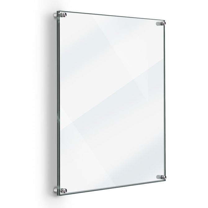 18" X 24" DELUXE ACRYLIC STANDOFF WALL FRAME, CLEAR - Braeside Displays