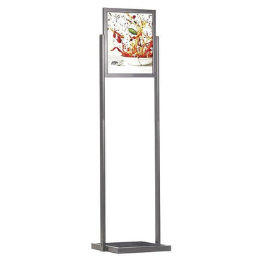 18" x 24" Economy Floor Poster Stand, Silver - Braeside Displays