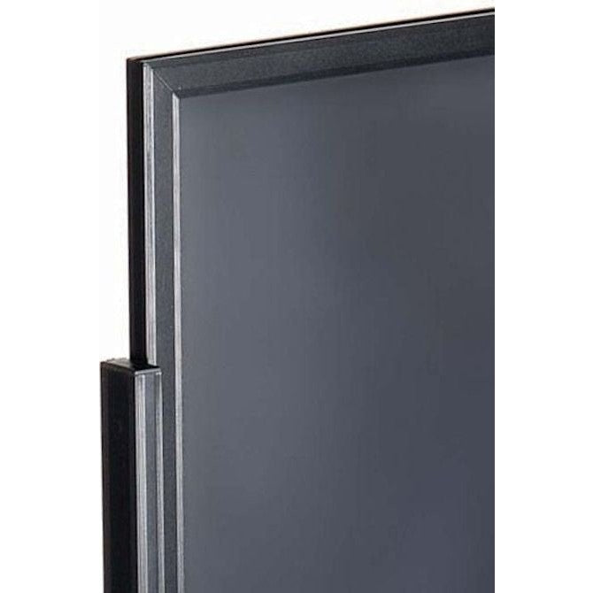 22" x 69", Elongated, Economy Floor Poster Stand, Black - Braeside Displays