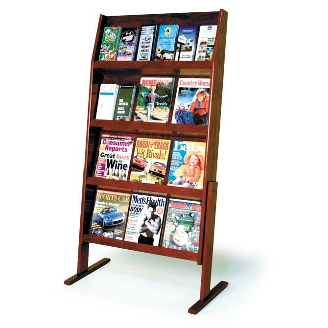 24 POCKET, 4 SHELF LITERATURE FLOOR DISPLAY - Braeside Displays