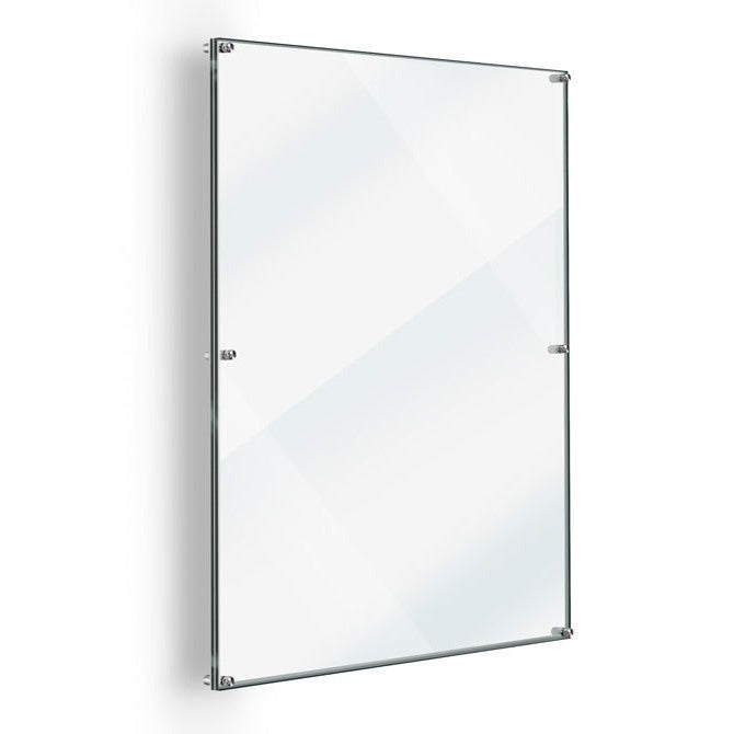 24" X 36" DELUXE ACRYLIC STANDOFF WALL FRAME, CLEAR - Braeside Displays