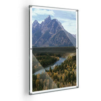 24" X 36" DELUXE ACRYLIC STANDOFF WALL FRAME, CLEAR - Braeside Displays