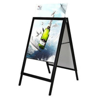 24" x 36" Slide-In A-Frame Sidewalk Sign, Black - Braeside Displays