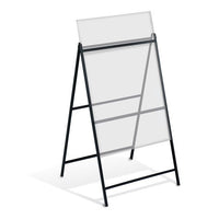 24" x 36" Top Loading Metal Sidewalk Sign, Black - Braeside Displays