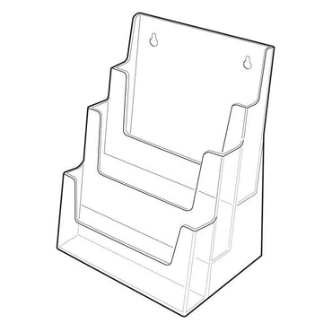 3 POCKET 3-TIER CATALOG HOLDER - WALL MOUNTABLE - Braeside Displays