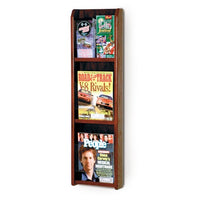 3 POCKET MAGAZINE / 6 POCKET BROCHURE WALL DISPLAY WITH DIVIDERS - Braeside Displays