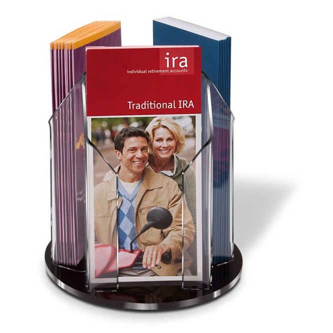 3 Pocket Rotating Brochure Holder - Braeside Displays