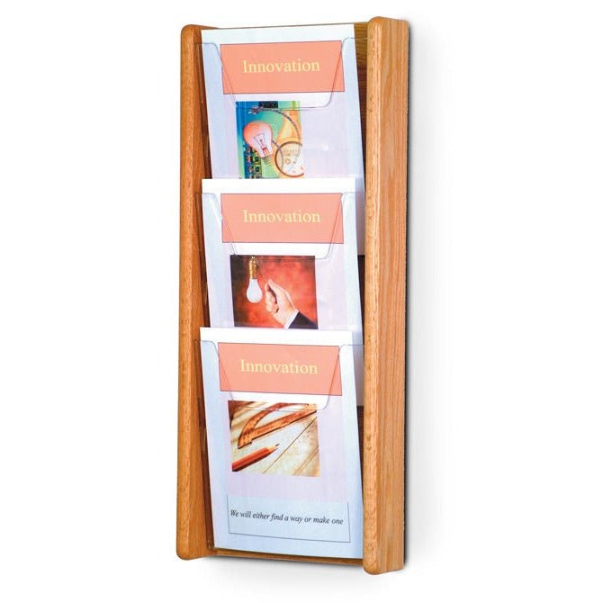 3 POCKET SLANTED MAGAZINE WALL RACK - Braeside Displays