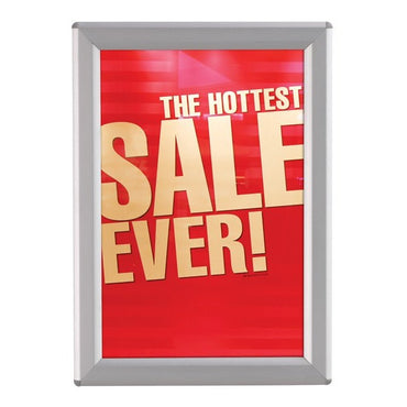 5" X 7" CONVERTIBLE SIGN SNAP FRAME, SILVER, OPTIONAL COUNTER SUPPORT - Braeside Displays