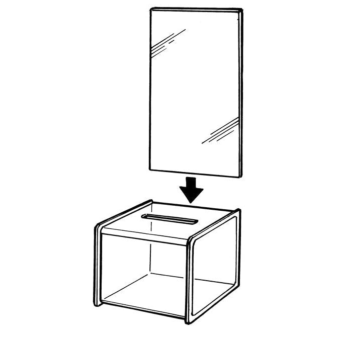 6" x 4" Mini Acrylic Ballot Box - Braeside Displays