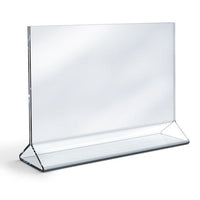 7" X 5-1/2" ACRYLIC TOP LOADING DOUBLE SIDED SIGN HOLDER - Braeside Displays