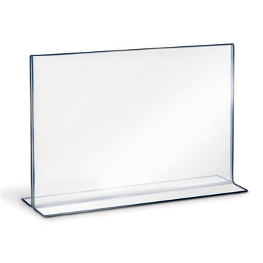 7" X 5" ACRYLIC BOTTOM LOADING DOUBLE SIDED SIGN HOLDER - Braeside Displays