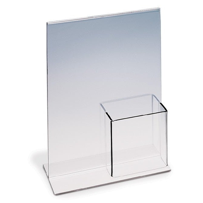 8-1/2" X 11" BOTTOM LOADING SIGN/BROCHURE HOLDER COMBO - Braeside Displays