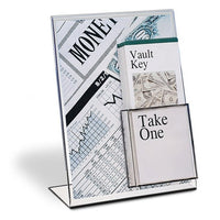 8-1/2" X 11" BREAK-RESISTANT SLANT BACK SIGN/BROCHURE HOLDER COMBO - Braeside Displays