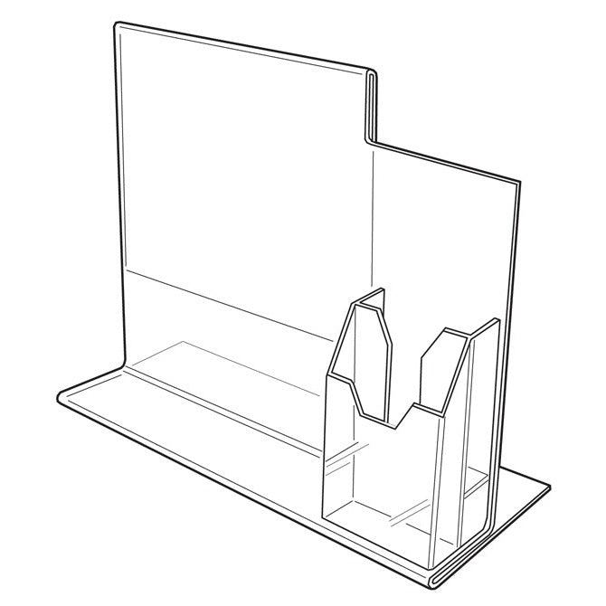 8-1/2" X 11" DELUXE COMBO SIGN FRAME WITH 2 POCKETS - Braeside Displays