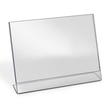 8-1/2" X 5-1/2" ACRYLIC SLANT BACK SIGN HOLDER - Braeside Displays