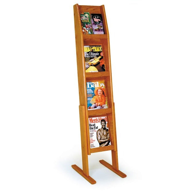 8 POCKET, 4 SHELF LITERATURE FLOOR DISPLAY - Braeside Displays