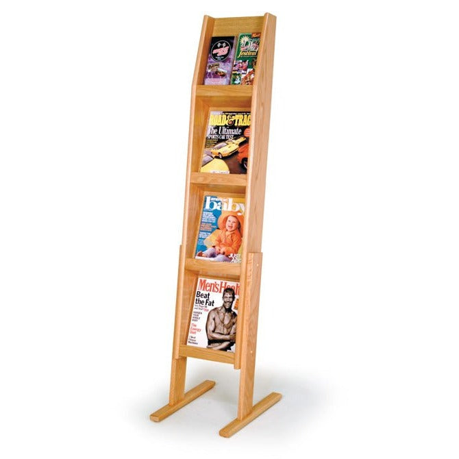 8 POCKET, 4 SHELF LITERATURE FLOOR DISPLAY - Braeside Displays