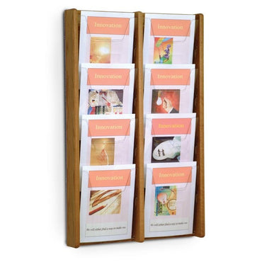 8 POCKET SLANTED MAGAZINE WALL RACK - Braeside Displays