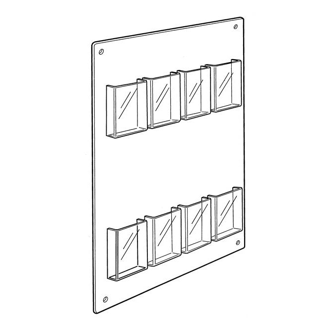 8 POCKET TRI-FOLD WALL RACK - Braeside Displays