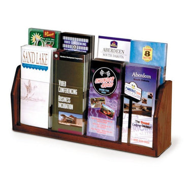 8 POCKET WOODEN LITERATURE COUNTER DISPLAY - Braeside Displays