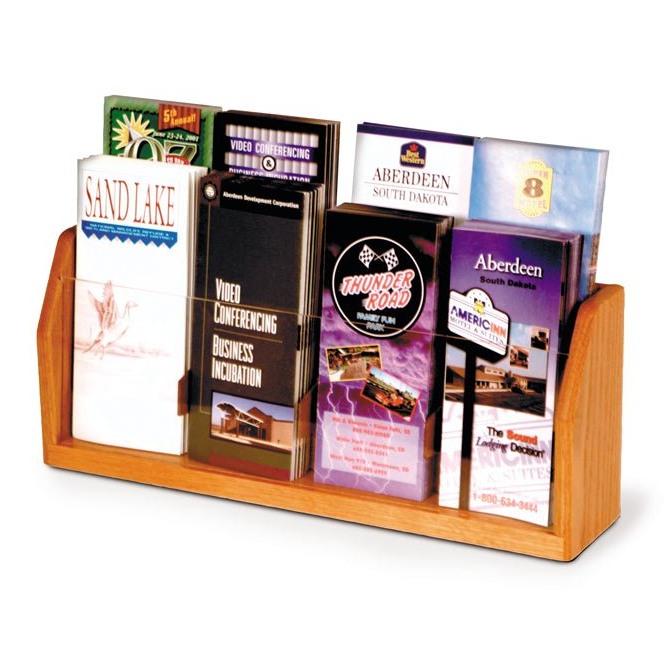 8 POCKET WOODEN LITERATURE COUNTER DISPLAY - Braeside Displays