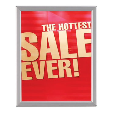 8" X 10" CONVERTIBLE SIGN SNAP FRAME, SILVER, WITH COUNTER SUPPORT - Braeside Displays