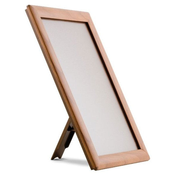 8" X 10" CONVERTIBLE SIGN SNAP FRAME, WOOD FINISH, WITH COUNTER SUPPORT - Braeside Displays