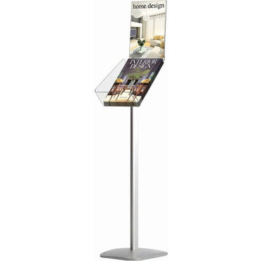 8.5" x 11" Euro-Style Brochure Holder Stand with Sign Header - Braeside Displays