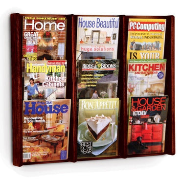 9 POCKET SLANTED MAGAZINE WALL RACK - Braeside Displays